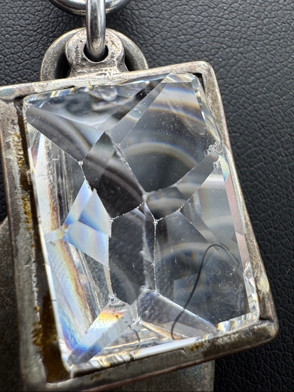 Heet Heet Silver-Tone Pendant Necklace with Clear Crystal Accent - Picture 4 of 8